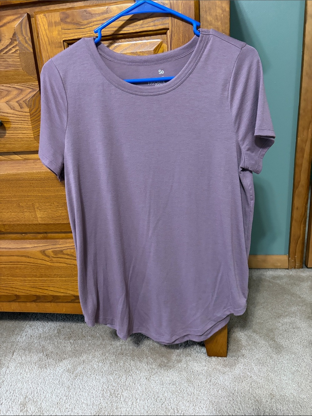 So- light Purple Short Sleeve Crewneck Tee